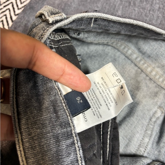 Citizens of Humanity | Olivia Crop High Rise Slim Straight Silvermist| Sz 26 - Picture 4 of 10